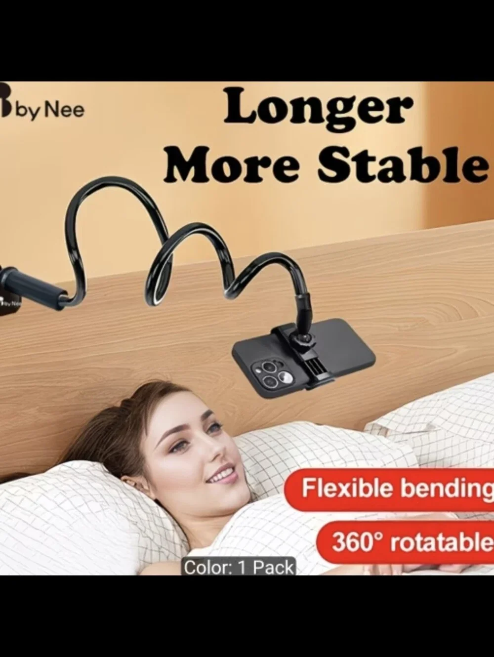 Flexible Gooseneck Phone Holder Stand – Adjustable 360° Long Arm Mount